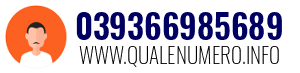 Numero di telefono 039366985689 039366985689