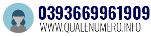 Numero di telefono 0393669961909 0393669961909