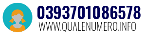 Numero di telefono 0393701086578 0393701086578