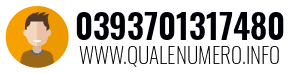Numero di telefono 0393701317480 0393701317480