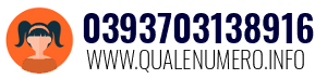Numero di telefono 0393703138916 0393703138916