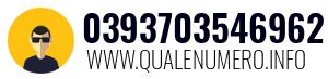 Numero di telefono 0393703546962 0393703546962