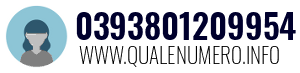 Numero di telefono 0393801209954 0393801209954
