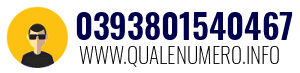 Numero di telefono 0393801540467 0393801540467