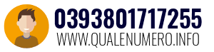 Numero di telefono 0393801717255 0393801717255