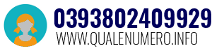 Numero di telefono 0393802409929 0393802409929