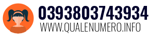 Numero di telefono 0393803743934 0393803743934