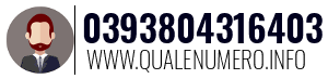 Numero di telefono 0393804316403 0393804316403