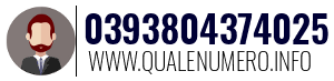Numero di telefono 0393804374025 0393804374025