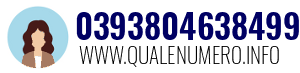 Numero di telefono 0393804638499 0393804638499