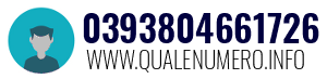 Numero di telefono 0393804661726 0393804661726