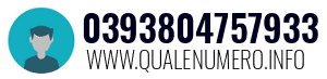 Numero di telefono 0393804757933 0393804757933
