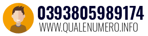 Numero di telefono 0393805989174 0393805989174