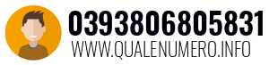Numero di telefono 0393806805831 0393806805831