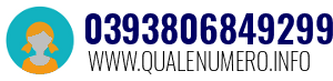 Numero di telefono 0393806849299 0393806849299