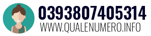 Numero di telefono 0393807405314 0393807405314
