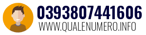 Numero di telefono 0393807441606 0393807441606