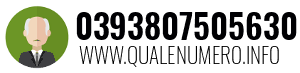 Numero di telefono 0393807505630 0393807505630
