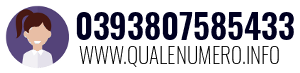 Numero di telefono 0393807585433 0393807585433