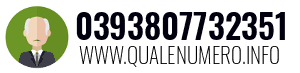 Numero di telefono 0393807732351 0393807732351