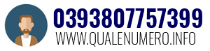 Numero di telefono 0393807757399 0393807757399