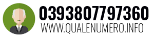 Numero di telefono 0393807797360 0393807797360