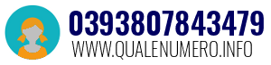 Numero di telefono 0393807843479 0393807843479