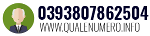 Numero di telefono 0393807862504 0393807862504