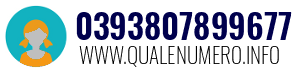 Numero di telefono 0393807899677 0393807899677