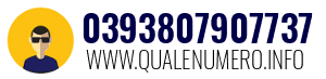 Numero di telefono 0393807907737 0393807907737