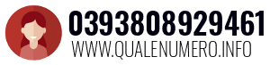 Numero di telefono 0393808929461 0393808929461