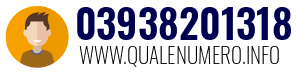 Numero di telefono 03938201318 03938201318
