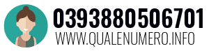 Numero di telefono 0393880506701 0393880506701