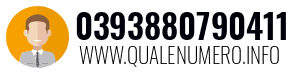Numero di telefono 0393880790411 0393880790411