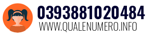 Numero di telefono 0393881020484 0393881020484