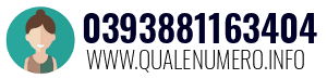 Numero di telefono 0393881163404 0393881163404