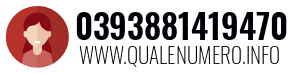 Numero di telefono 0393881419470 0393881419470