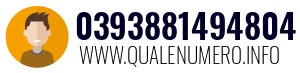 Numero di telefono 0393881494804 0393881494804