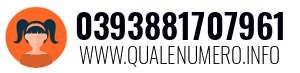 Numero di telefono 0393881707961 0393881707961
