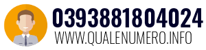 Numero di telefono 0393881804024 0393881804024