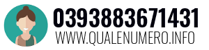 Numero di telefono 0393883671431 0393883671431