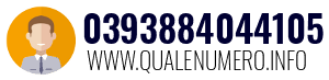 Numero di telefono 0393884044105 0393884044105