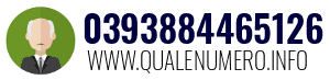 Numero di telefono 0393884465126 0393884465126