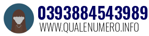 Numero di telefono 0393884543989 0393884543989