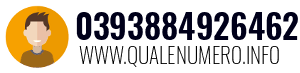 Numero di telefono 0393884926462 0393884926462