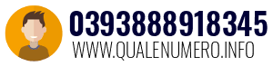 Numero di telefono 0393888918345 0393888918345