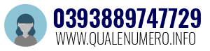 Numero di telefono 0393889747729 0393889747729