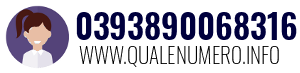 Numero di telefono 0393890068316 0393890068316