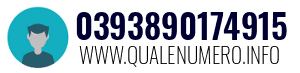 Numero di telefono 0393890174915 0393890174915