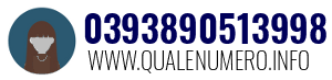Numero di telefono 0393890513998 0393890513998